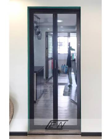 Aluminium Frame PVC Bi-Fold (Top & Bottom Track)
