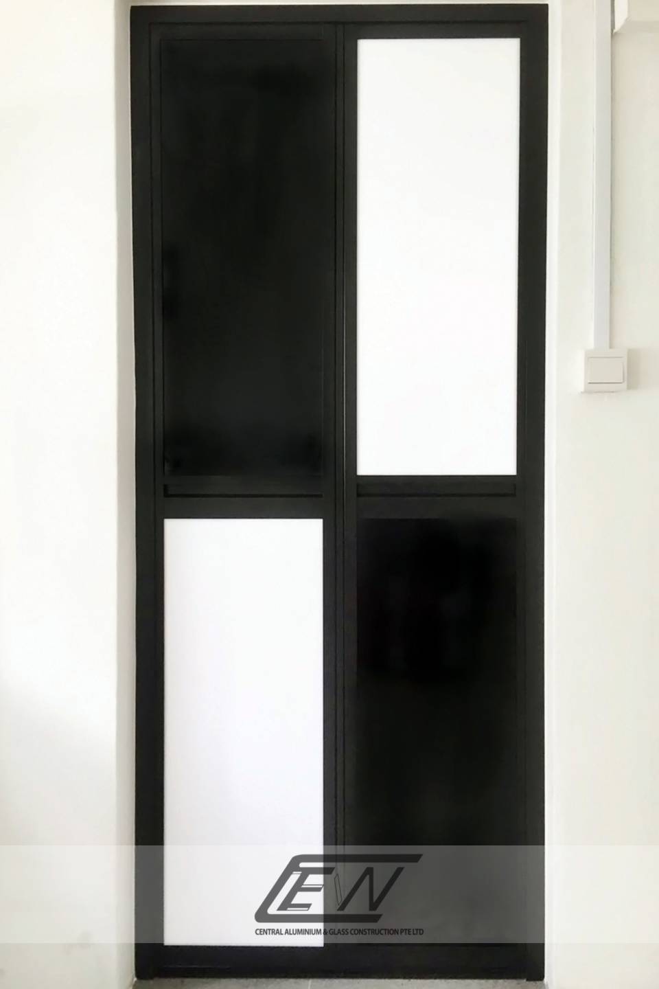 Aluminium Frame PVC Bi-Fold (Top & Bottom Track)